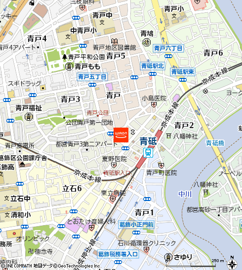 まいばすけっと青砥駅北口店付近の地図